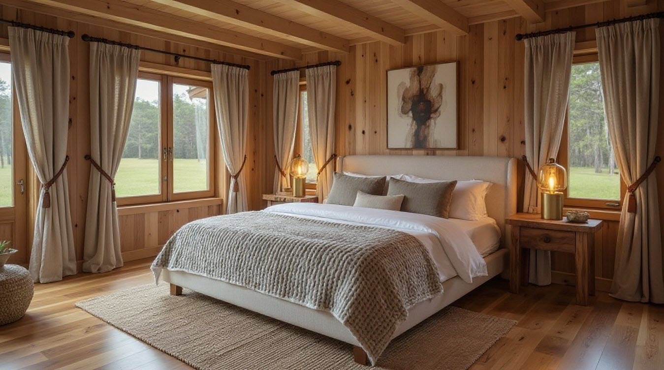 Casa Paillalef dormitorio principal con closet integrado - Habitación premium Villarrica