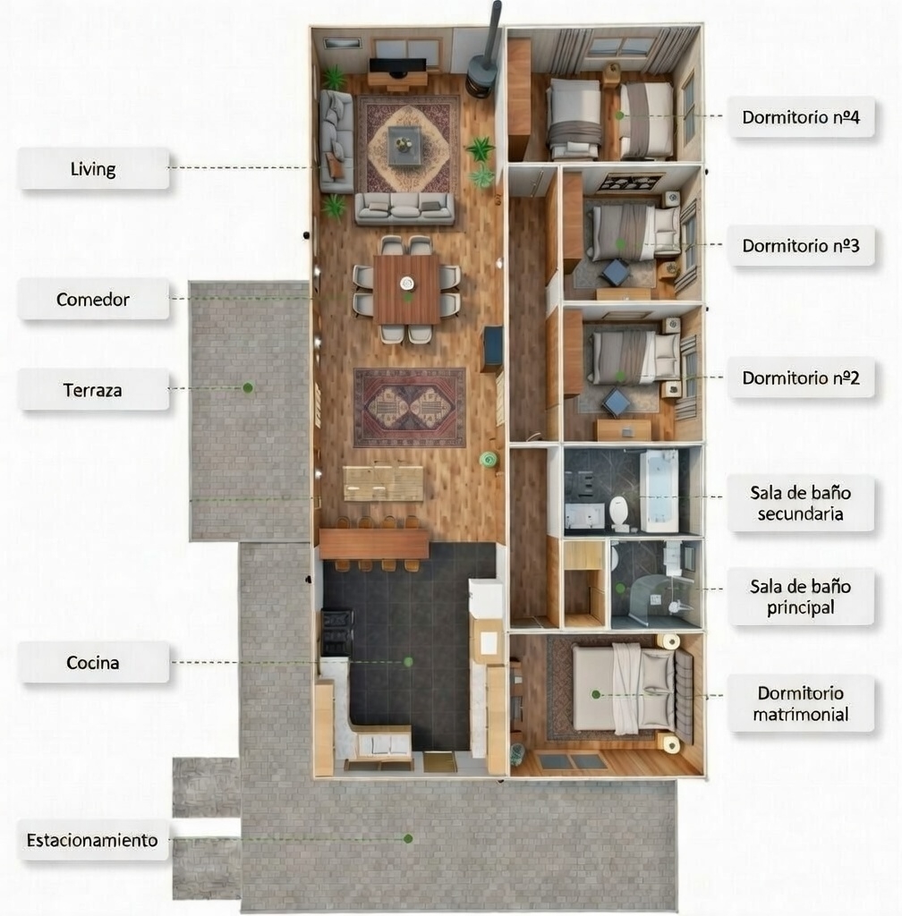 Plano Modelo Epulef 140m²